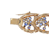 Tiffany & Co. Sapphire and Weaved Gold 7" Bracelet