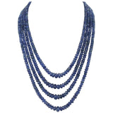 Genuine & Natural Necklace of Fine Blue Sapphire Faceted Beads