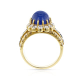 Van Cleef & Arpels Sapphire Cabochon and Diamond Floral Ring, 18k