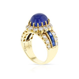 Van Cleef & Arpels Sapphire Cabochon and Diamond Floral Ring, 18k