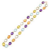 Citrine, Purple and Green Amethyst, Blue and Lemon Topaz, 18k