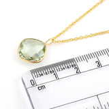 14k Yellow Gold Cushion Sky Blue Topaz Pendant