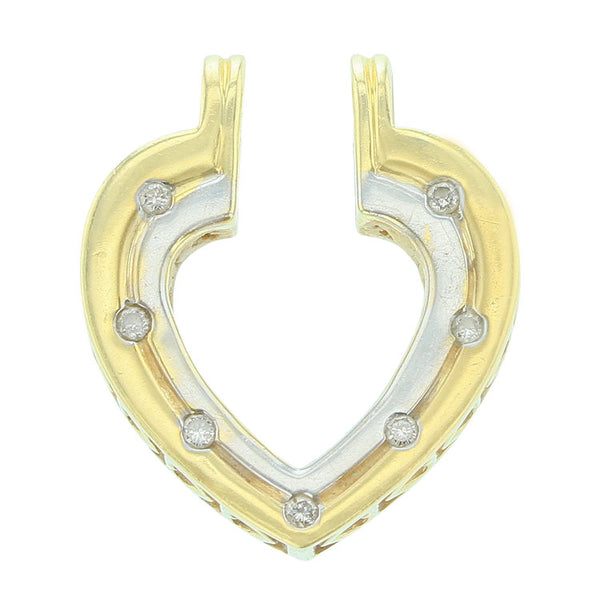 Heart Shape White Diamond Pendant