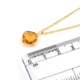 14k Yellow Gold Cushion Sky Blue Topaz Pendant