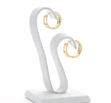 Rainbow Hoops with Emerald, Ruby, Multi-Sapphire, 14K Gold