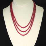 Plain & Smooth Ruby Beads with a Ruby Cabochon Clasp