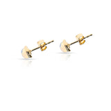 Opal Round Cabochon Stud Earrings, 18k