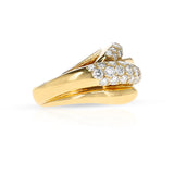 French Van Cleef & Arpels Gold and Diamond Cocktail Ring
