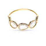 Five Cut Stone Moonstone Band, 18K