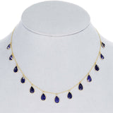Iolite Drop Necklace, 18K