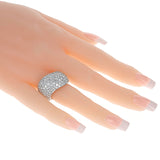 Cartier Swerve-Design 6.20 cts. D/E VVS1 Diamond Cocktail Ring, 18K White Gold