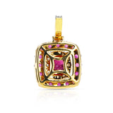 Unheated Burma Ruby Pigeon Blood Set with Ring, Pendant and Earrings, 18k