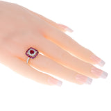 Unheated Burma Ruby Pigeon Blood Set with Ring, Pendant and Earrings, 18k