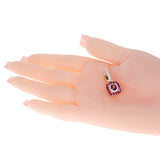 Unheated Burma Ruby Pigeon Blood Set with Ring, Pendant and Earrings, 18k