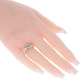 Van Cleef & Arpels Coral Double Heart with Diamonds Ring, 18K