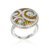 Graff Diamond and Yellow Diamond 'Diamond on Diamond' White Gold Ring