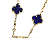 Van Cleef & Arpels 20 Motif Lapis Alhambra Necklace