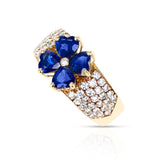 Van Cleef & Arpels Sapphire Hearts with Round Diamonds Ring