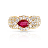 Van Cleef & Arpels Marquise Ruby and Diamond Ring