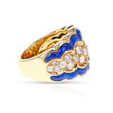 French Van Cleef & Arpels Lapis and Diamond Ring, 18k