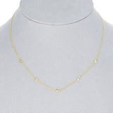 Five Diamond Rose Cut Necklace, 18K