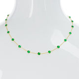 Emerald Cabochon Necklace , 18K