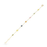 Oval Multi-Sapphire Bracelet, 18K