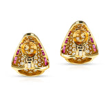Van Cleef & Arpels Diamond and Ruby Cocktail Earrings, 18k