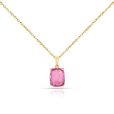 Pink Tourmaline Pendant (5 ct), 18K Yellow Gold