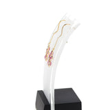 Dangling Ruby Floral Earring with Diamond, 18K