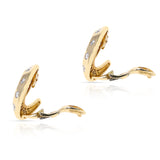 French Van Cleef & Arpels Retro Pink Sapphire and Diamond Swirl Earrings, 18K