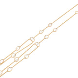 Double Layer Diamond Slices Necklace, 18k