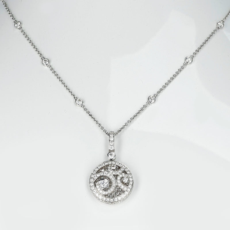 Graff Diamond on Diamond Pendant on a Diamond Chain Necklace