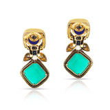 Van Cleef & Arpels Lapis Lazuli and Chrysoprase Earrings, French