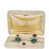 Van Cleef & Arpels Lapis Lazuli and Chrysoprase Earrings, French