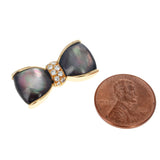 Van Cleef & Arpels Labradorite and Diamonds Bow Pin and Brooch, 18K Yellow