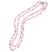 South Sea Pearl, Pink Sapphire, and Diamond & Gold Roundels Beads Necklace