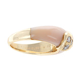 Van Cleef & Arpels Coral Double Heart with Diamonds Ring, 18K