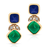 Van Cleef & Arpels Lapis Lazuli and Chrysoprase Earrings, French
