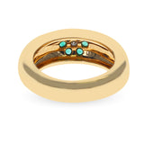 Van Cleef & Arpels Emerald and Diamond Floral Ring with Alhambra Design, 18K