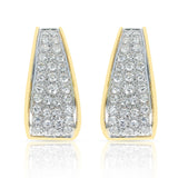 4.50 carat Diamond Block-Style Earrings, 18 Karat Yellow Gold