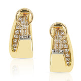 4.50 carat Diamond Block-Style Earrings, 18 Karat Yellow Gold