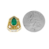 Bvlgari AGL Certified 3.15 ct. Colombian Pear Emerald Earrings with Diamonds