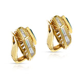 Bvlgari AGL Certified 3.15 ct. Colombian Pear Emerald Earrings with Diamonds