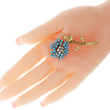 Van Cleef & Arpels Turquoise and Diamond Flower Brooch