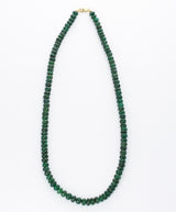 Genuine & Natural Deep Green Fine Emerald Plain & Smooth Beads Necklace