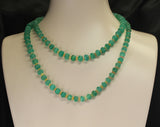 Genuine & Natural Fine Colombian Carved Emerald and Opal Beads Necklace