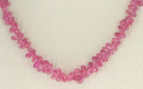 Genuine Pink Sapphire Drop Briolette Beads Necklace