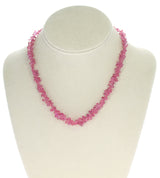 Genuine Pink Sapphire Drop Briolette Beads Necklace