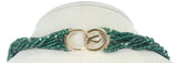 Genuine & Natural Faceted Emerald Beads with Pearls Choker Necklace, 18 Karat